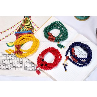 Chuỗi vòng liuli tây tạng 108 hạt - liên hoa tạng
