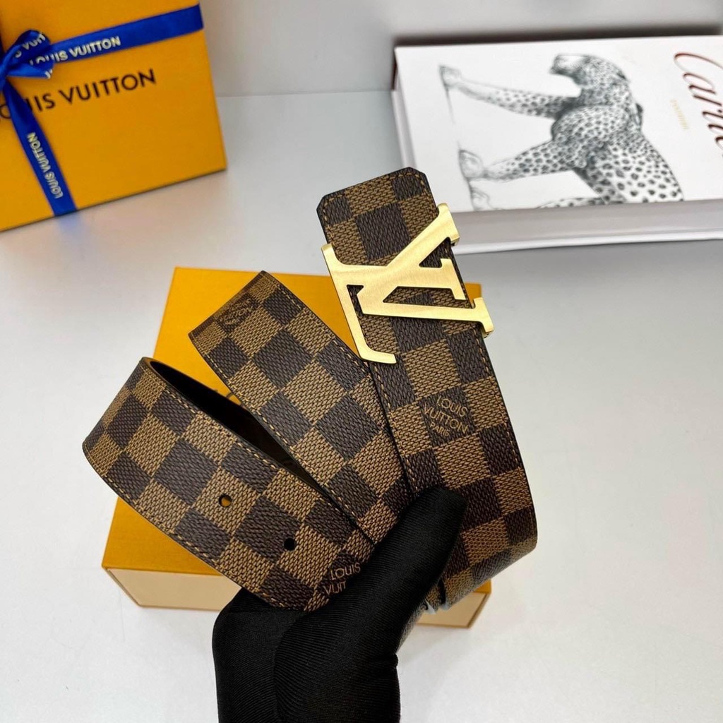 Dây Thắt Lưng , Dây Nit Nam LV Mặt Khoá Kim Loại Nguyên Khối Trẻ Trung Thanh Lịch Cao Cấp