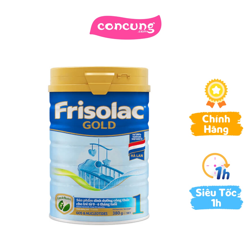 Sữa Frisolac Gold 1cho bé từ 0 - 6 tháng tuổi 380g