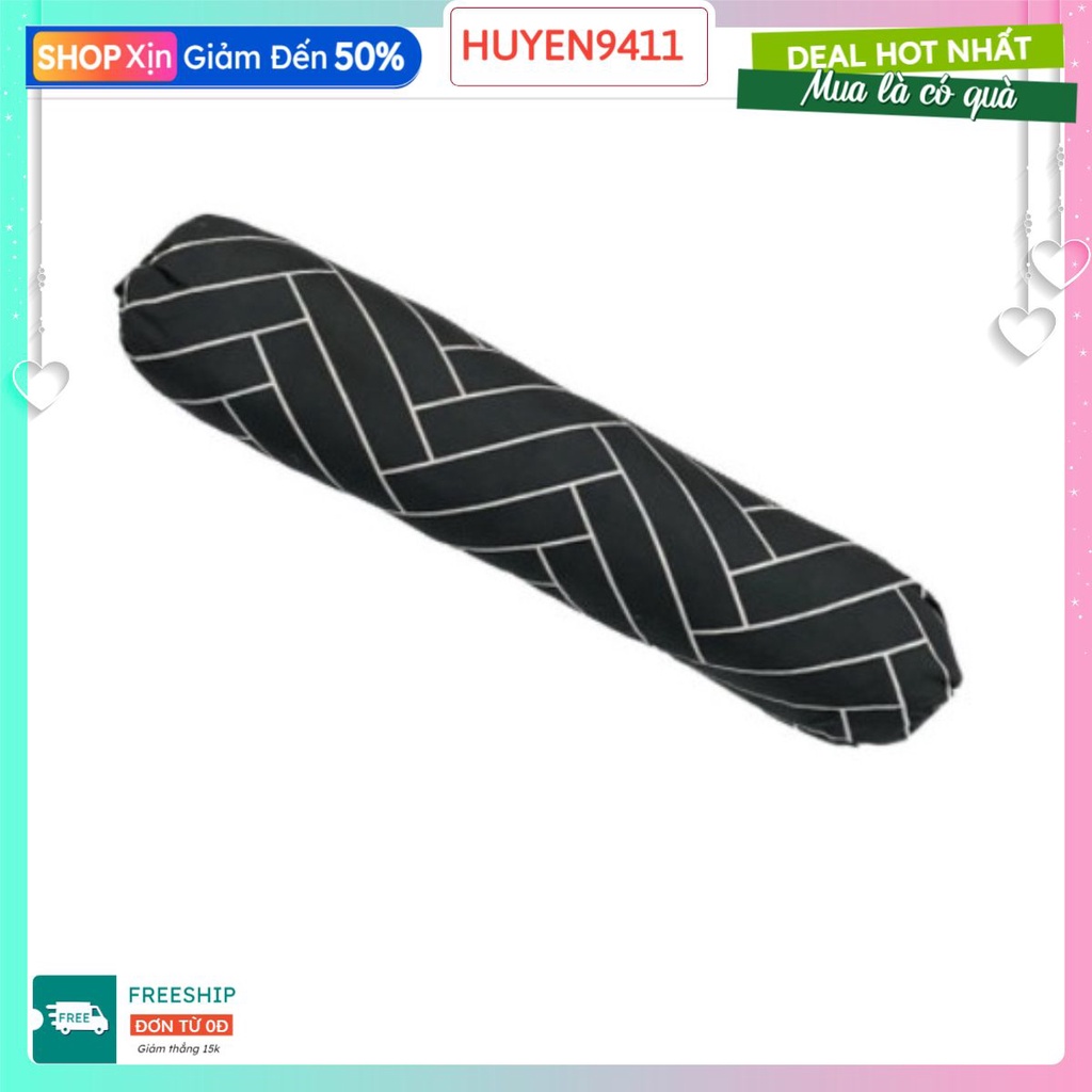 Vỏ gối ôm 35x100cm cotton poly,chọn mẫu thoải mái hcm[mẫu kẻ trắng đen]