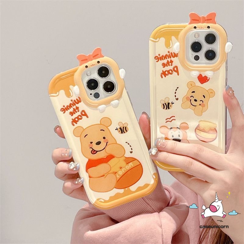 Ốp Điện Thoại Họa Tiết Hoạt Hình Winnie the Pooh 3D Cho iPhone 11 14 13 12 Pro MAX 7 8 6 6S 14 Plus XR X XS MAX SE 7plus