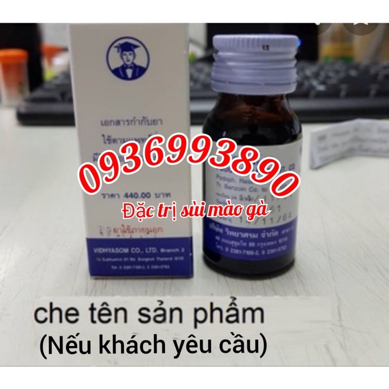 Dung dịch Podophyllin Thái Lan bôi sùi mào gà