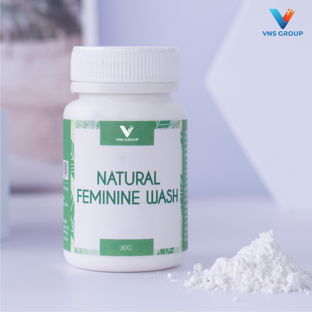 Dung dịch vệ sinh phụ nữ dạng bột Natural Feminine Wash VNS Group thảo dược dịu nhẹ không gây kích ứng hộp 20 gói