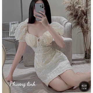 Bigsize Đầm xốp hoa tiểu thư rút ngực 55-95kg