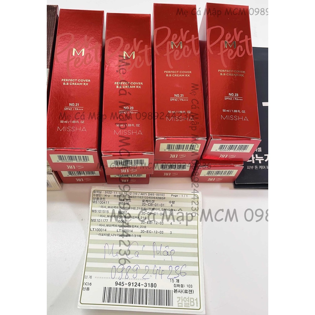 Kem nền Missha M Perfect Cover BB Cream các loại MCM Mẹ Cá Mập
