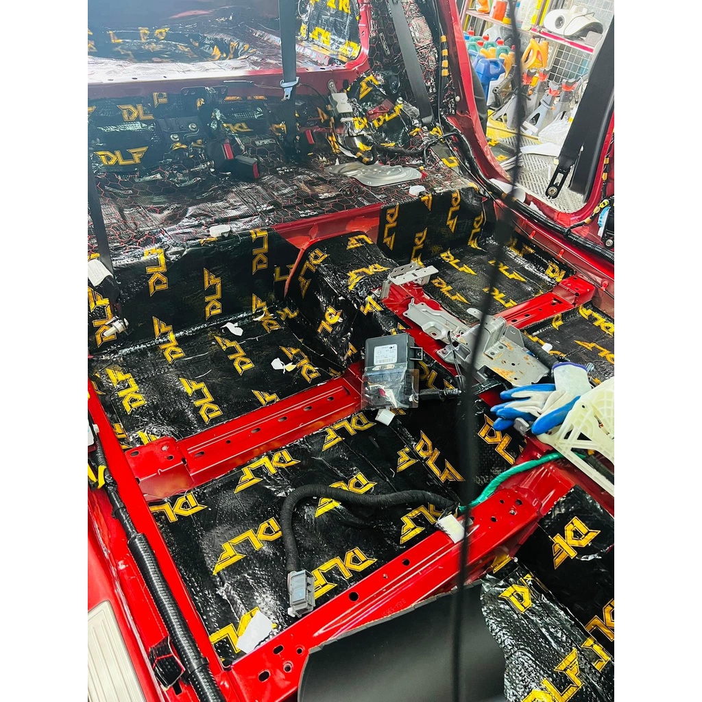 Chống ồn, cách âm 2 lớp DLF cao cấp cho xe ô tô, xe hơi kích thước 46x80 cm, dày 2mm