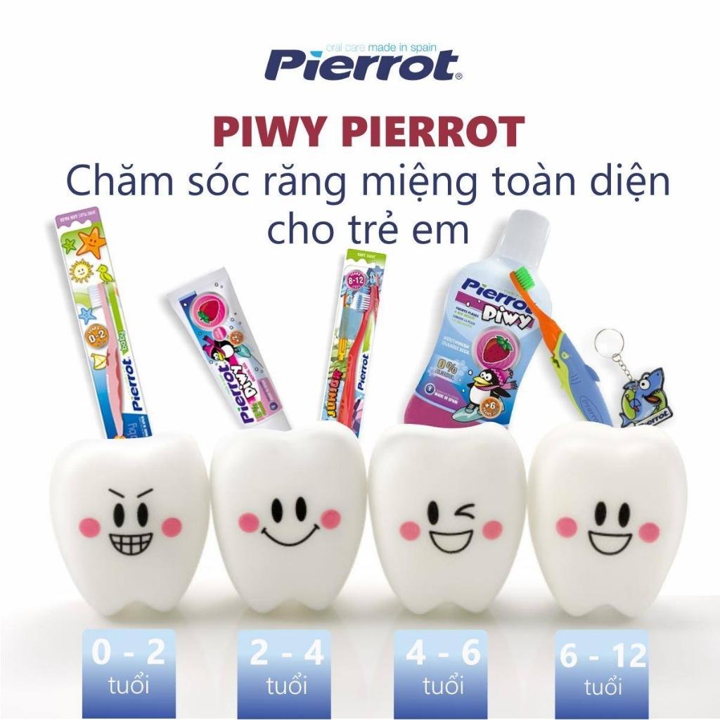 Bàn Chải Đánh Răng Trẻ Em PIERROT Junior Giúp Chải Sạch Răng Và Nướu Một Cách Nhẹ Nhàng Với Lông Bàn Chải Mềm Mảnh