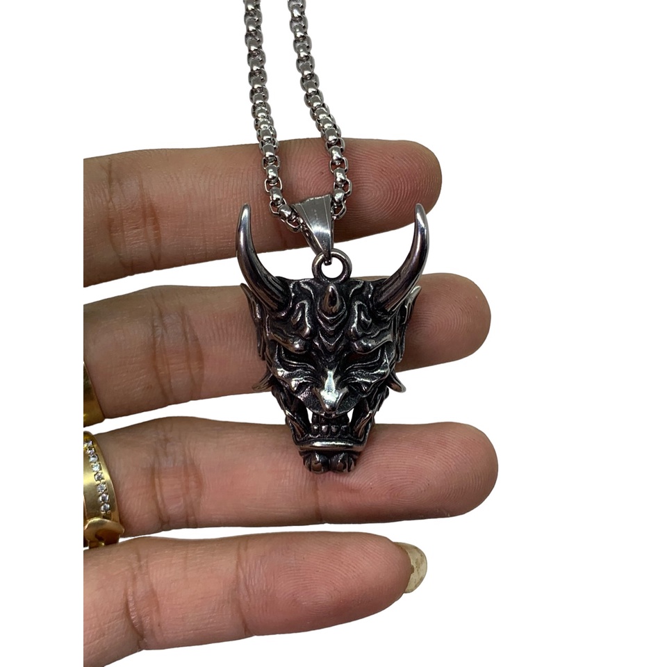 Dây chuyền unisex mặt quỷ bạc cao cấp fullbox – Shop Lộc độc và lạ
