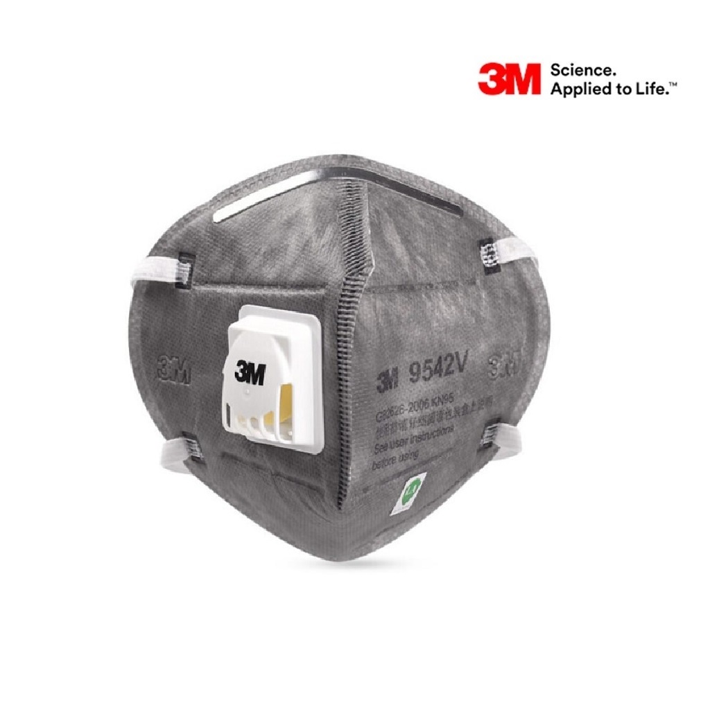 Khẩu trang than hoạt tính 3M 9542V có van thở thông minh, kháng khuẩn bụi mịn 95% Khẩu trang N95