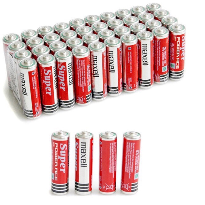 Pin Maxell Super Đỏ - Hộp 40 Viên Pin Tiểu AA (2A) 1.5V cao cấp bền gấp 8 lần pin thông thường, không bị chảy nước