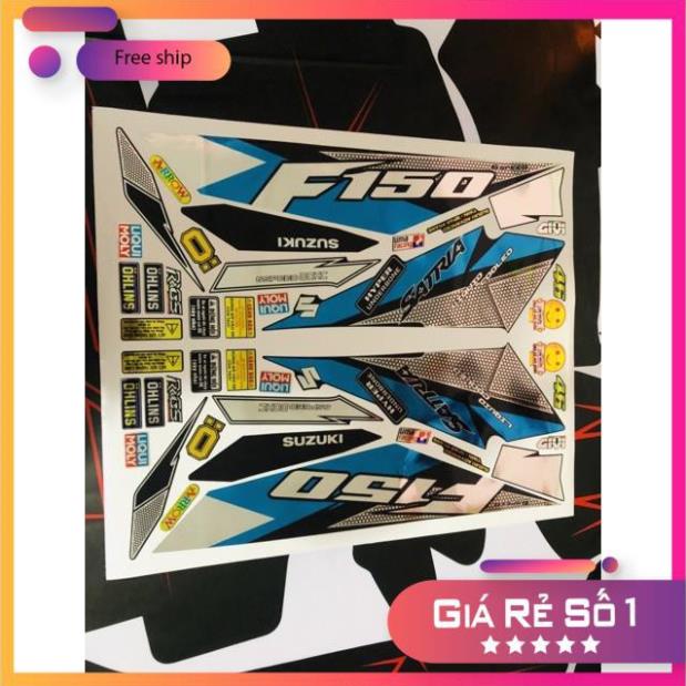 DECAL PVC 5 LỚP CHẤT LƯỢNG CAO Tem rời satria fi chất liệu Crom