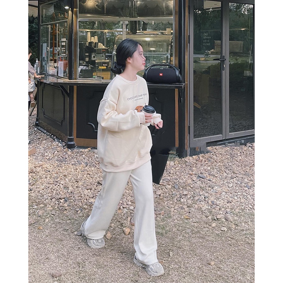 Áo Nỉ Bông Form Rộng Họa Tiết Hình Bánh Hàng Quảng Châu M86039-Vin_store168