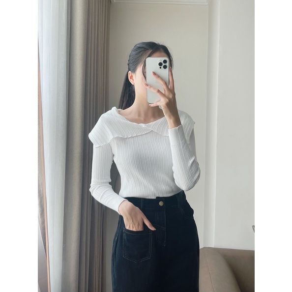 YOONA SHIRT - áo len trễ vai REGEN