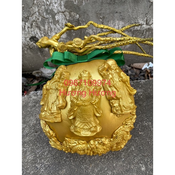 Dừa trang trí tết Tượng Tam Đa PHÚC LỘC THỌ
