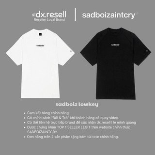 Áo Thun SADBOIZ lowkey (black n white) Cick Ưu Đãi Mua Kèm Túi Tote 0Đ Unisex dx.resell