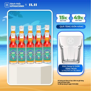 Lốc 10 chai nước mắm cá cơm Hạnh Phúc 60 độ đạm 50ml/chai KPHUCSINH - Hàng Chính Hãng