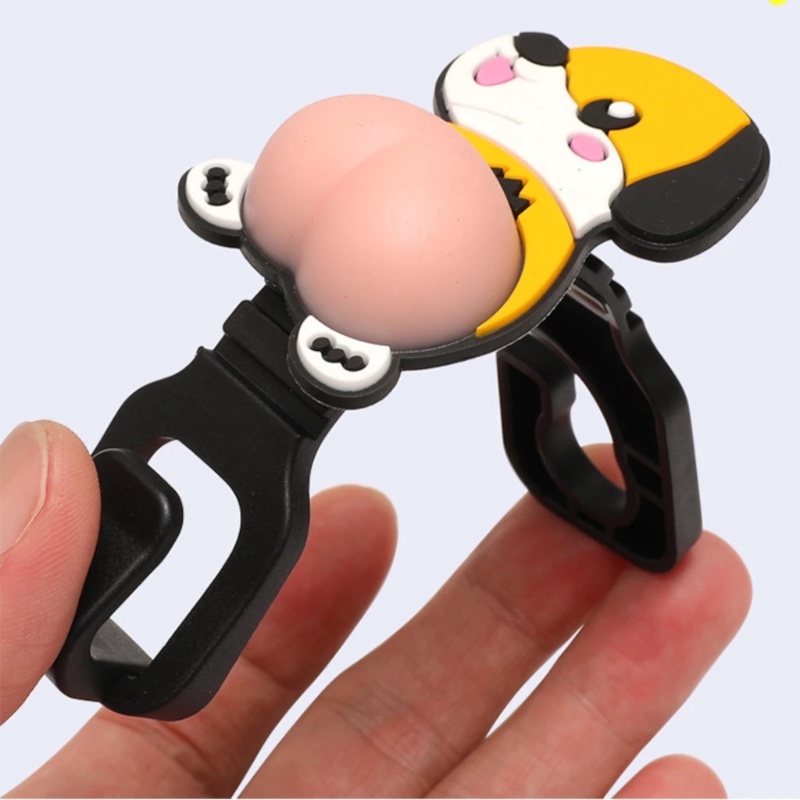 Bộ 2 Móc Treo Đồ Gắn Ghế Ngồi Xe Hơi Hình Mông Động Vật 3D Mềm Mại Đa Năng Tiện Dụng