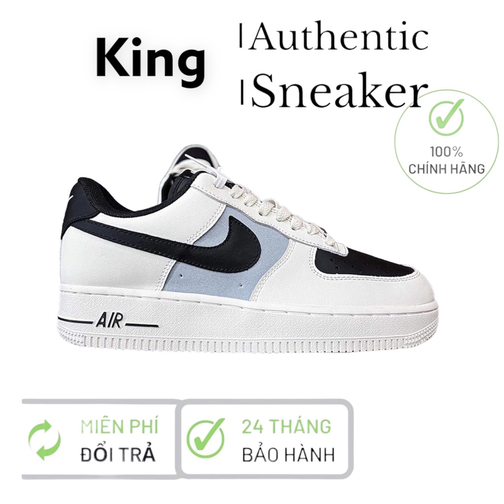 AF1 Air Force 1 Custom trắng đen xanh 1:1. King.Sneaker