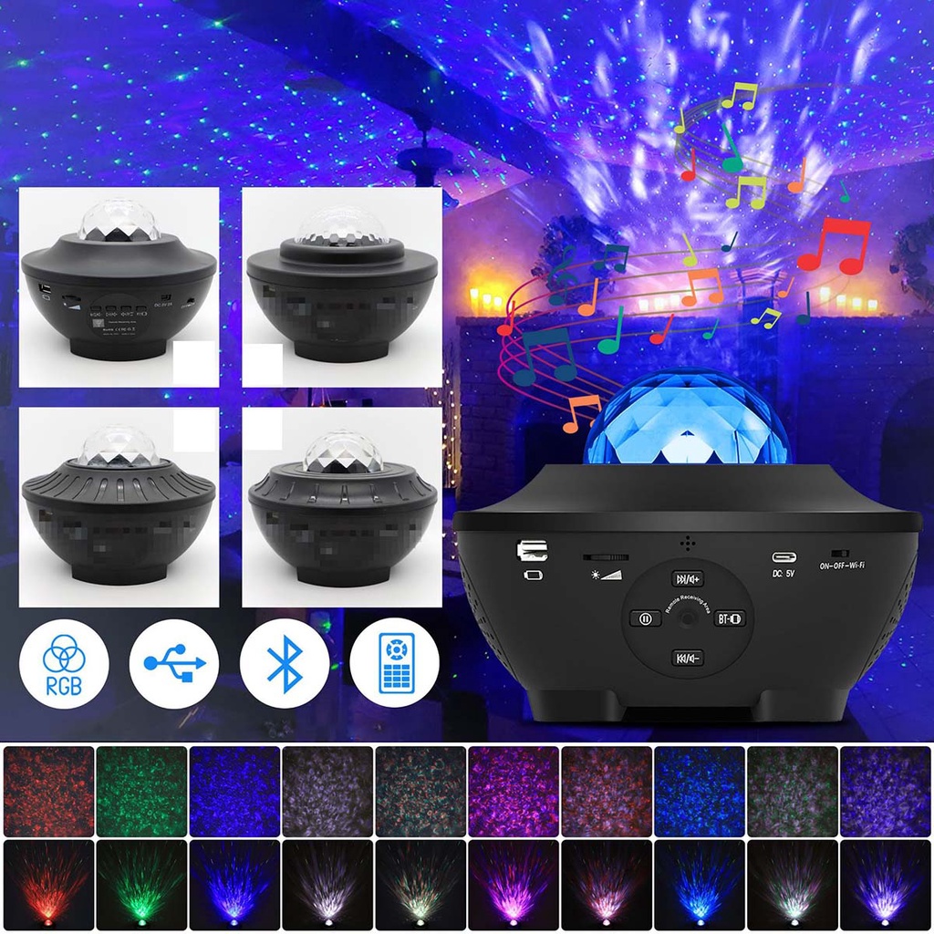 Đèn Chiếu Sao Galaxy Phi Hành Gia Trăng Thiên Hà Trần Nhà Ô Tô Có Loa Nháy Nhạc Kết Nối Bluetooth 3d Cho Bé Đẹp Mini