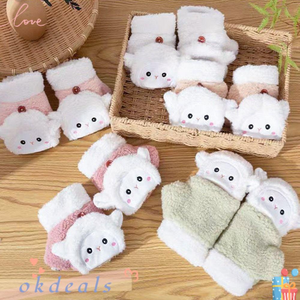 Găng Tay Lái Xe Hở Ngón Phối Lông Nhung Mềm Mại