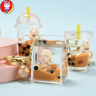 Móc khoá nước bình trà sữa trân châu