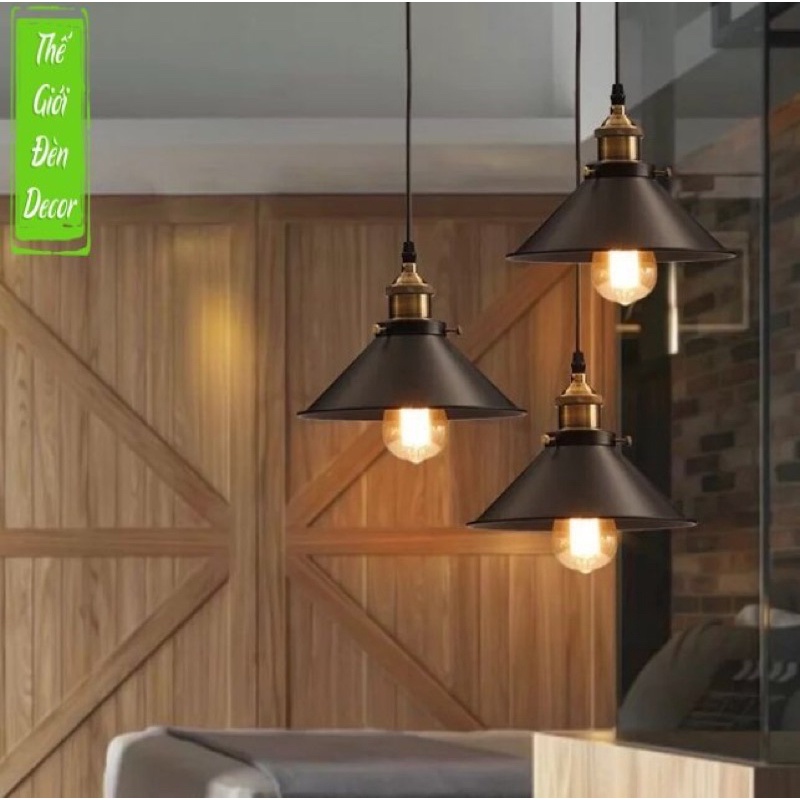 Đèn Thả Đĩa Hình Nón T030 - Đèn decor quán cafe quầy bar shop quần áo