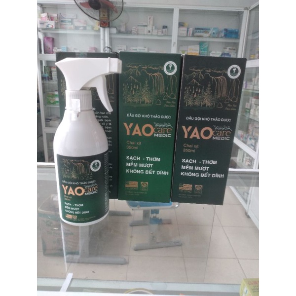 Dầu gội khô thảo dược YAO care međic chai xịt 350ml