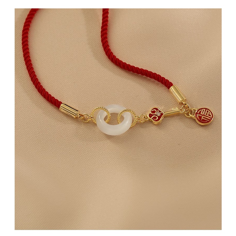 2023 Năm Mới Bình An Khóa Dây Đỏ Vòng Đeo Tay Cho Nữ Mão Vòng Tay Tặng Điềm Lành vòng Tay