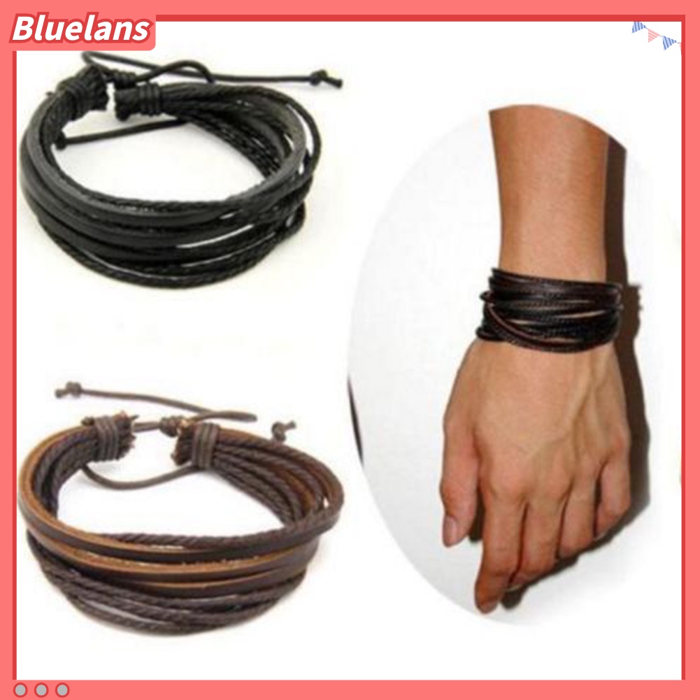 Vòng Đeo Tay Giả Da Kiểu Dáng Vintage Thời Trang Cho Nam / Nữ