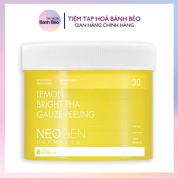 Pad tẩy da chết Neogen Lemon Bright PHA Gauze Peeling (30ea)