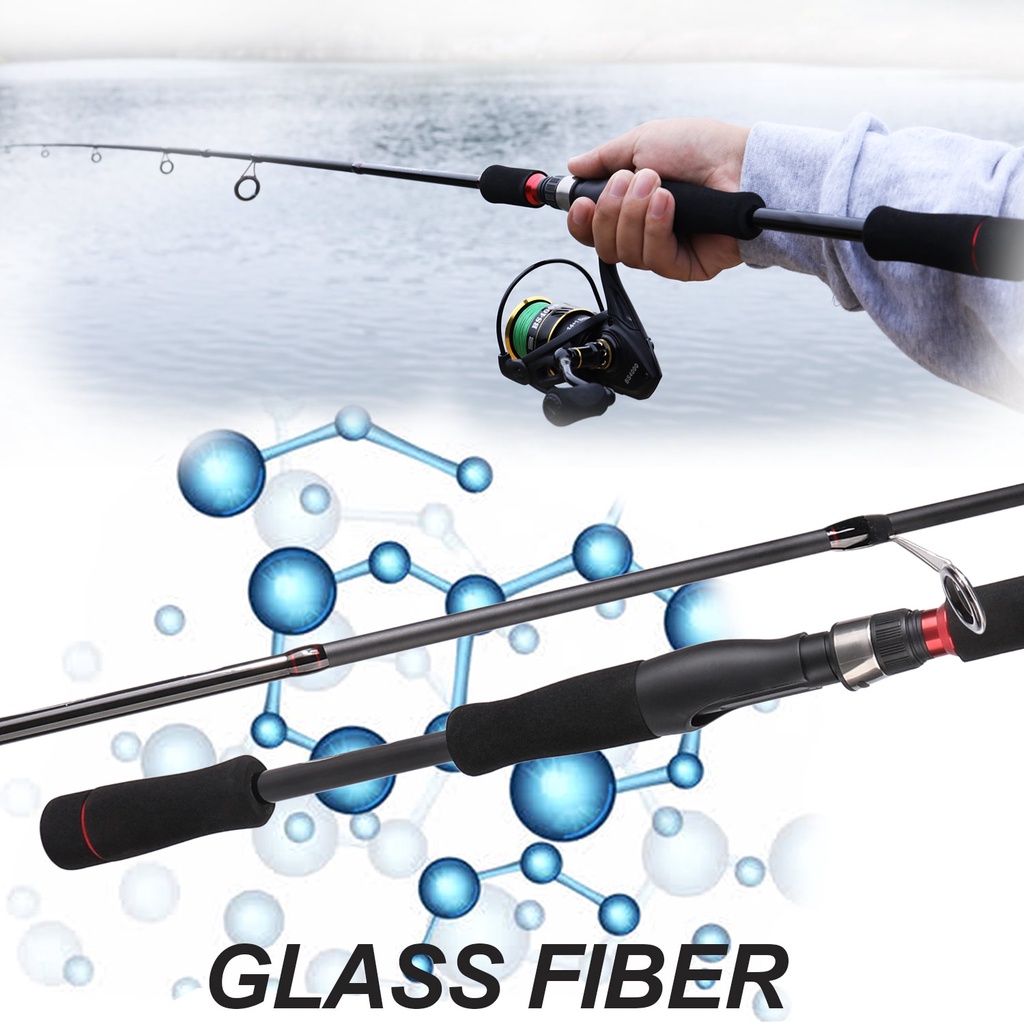 Cần câu 1.8m 2.1m M và ML Đầu rắn Cần câu carbon Lực kéo tối đa 4-10kg