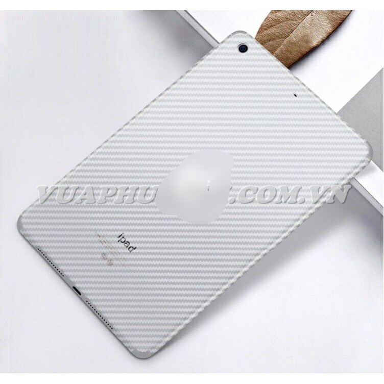 Kính cường lực + Tấm dán vân Carbon 3D mặt lưng cho iPad 10.2 Gen 7/8/9.7 2017/2018/Pro chống xước màn hình