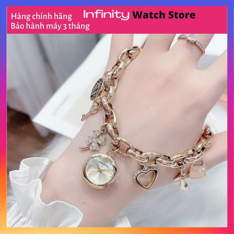 Đồng hồ ANNE KLEIN nữ model 10/7604CHRM dáng lắc tay kèm charm