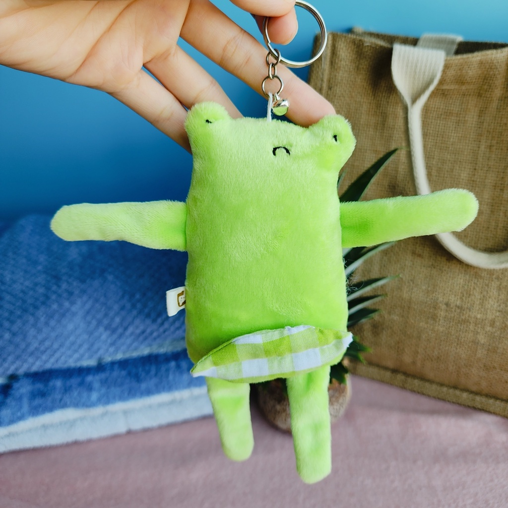 Móc Khoá Ếch Quạo Quọ Hông Dui Dẻ - Gấu bông đình may 20cm