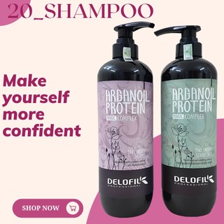 Bộ Dầu Gội Xả Mềm Mượt Chống Gàu Delofil Arganoil Protein 20_shampoo