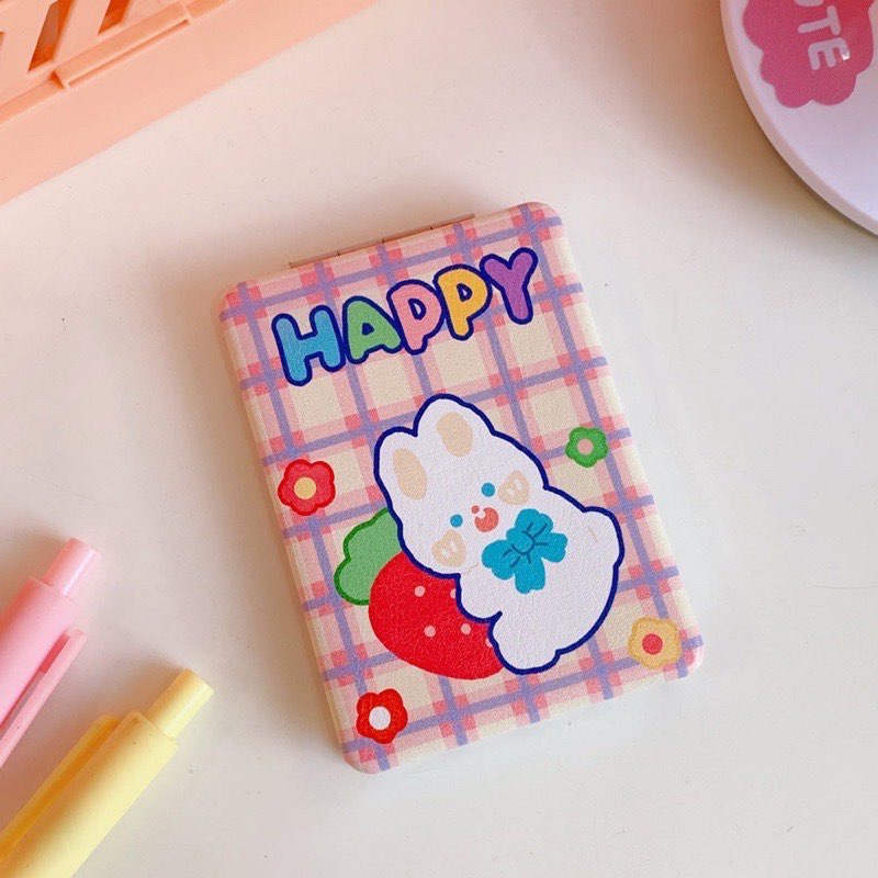 Gương gập mini hai mặt họa tiết dễ thương / Giao Ngẫu Nhiên