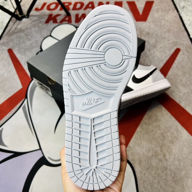 Giày thể thao sneaker cổ thấp AJ1 Air Jordan 1 Low Grey Toe Hàng SC