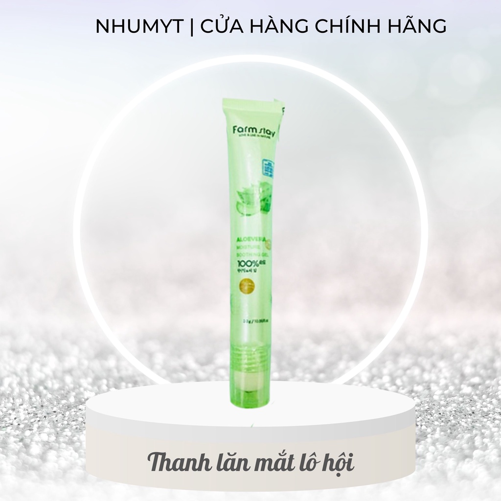 Lăn mắt lô hội,Tuýp gel lô hội lăn giảm thâm quầng mắt nha đam Aloe Vera100 %