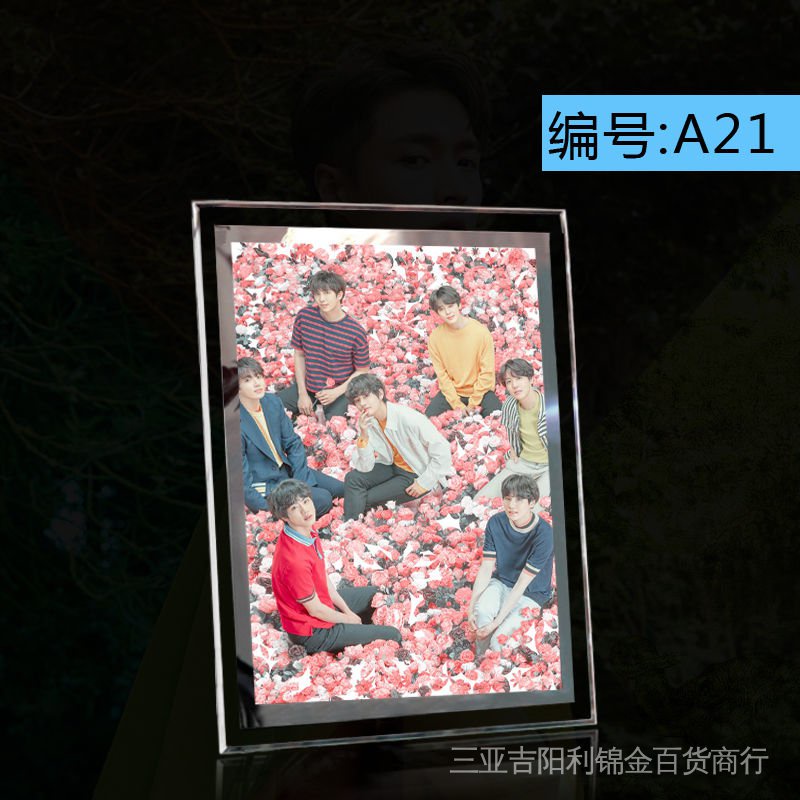 ★Ngôi Sao Châu Á Châu Á★ Khung Ảnh Pha Lê Tùy Chỉnh Phong Cách BTS Kim Taehyung Tian Jungkook Hàn Quốc Sáng Tạo Làm Quà Tặng Sinh Nhật