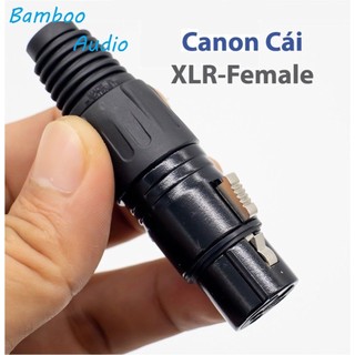 Đầu Jack Canon Cái Hàn Dây, jack đen chân đồng