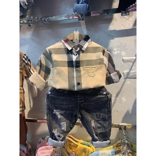 Áo sơ mi bbr bé trai size nhỡ