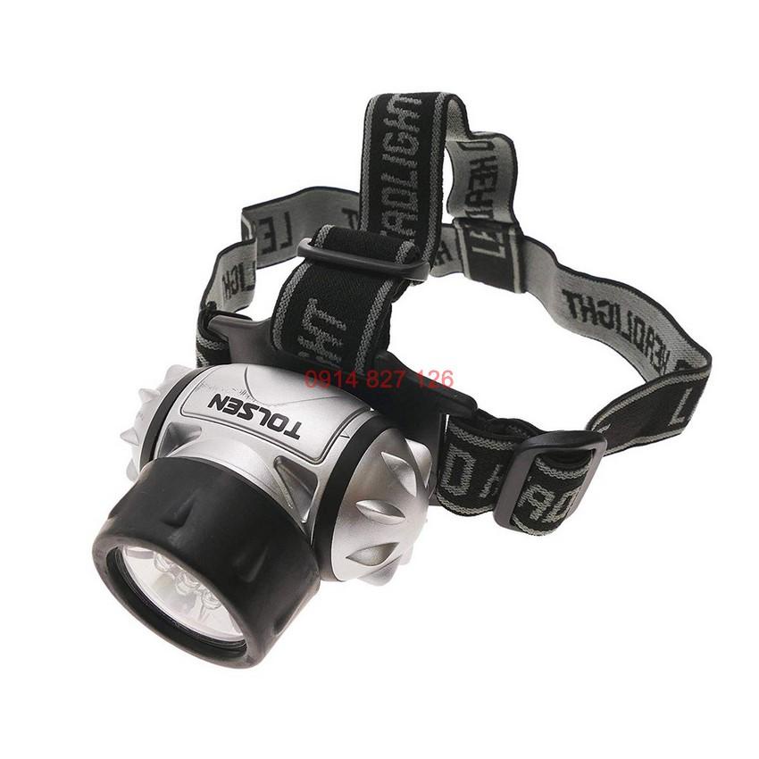 Đèn đội đầu 7 LED trắng hãng TOLSEN  60011 nhỏ gọn, trọng lượng nhẹ, BH 12 tháng Kouritsu Official Store
