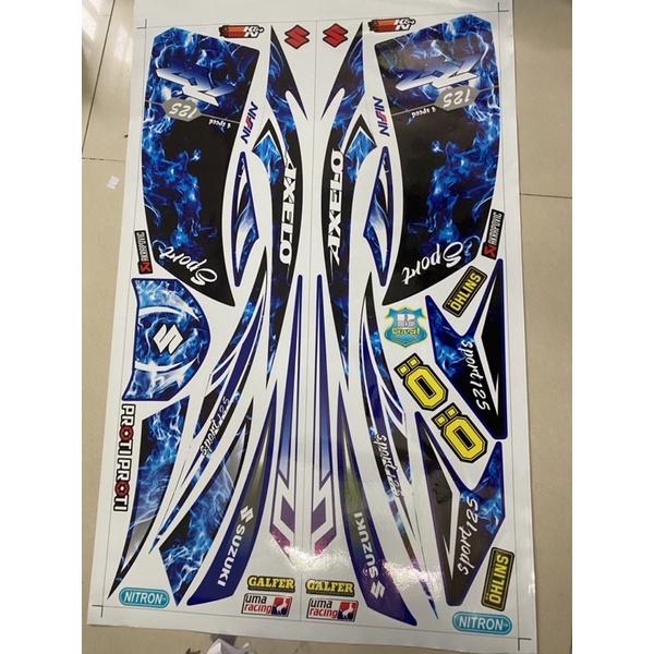 Tem rời Axelo 125 mẫu khói xanh