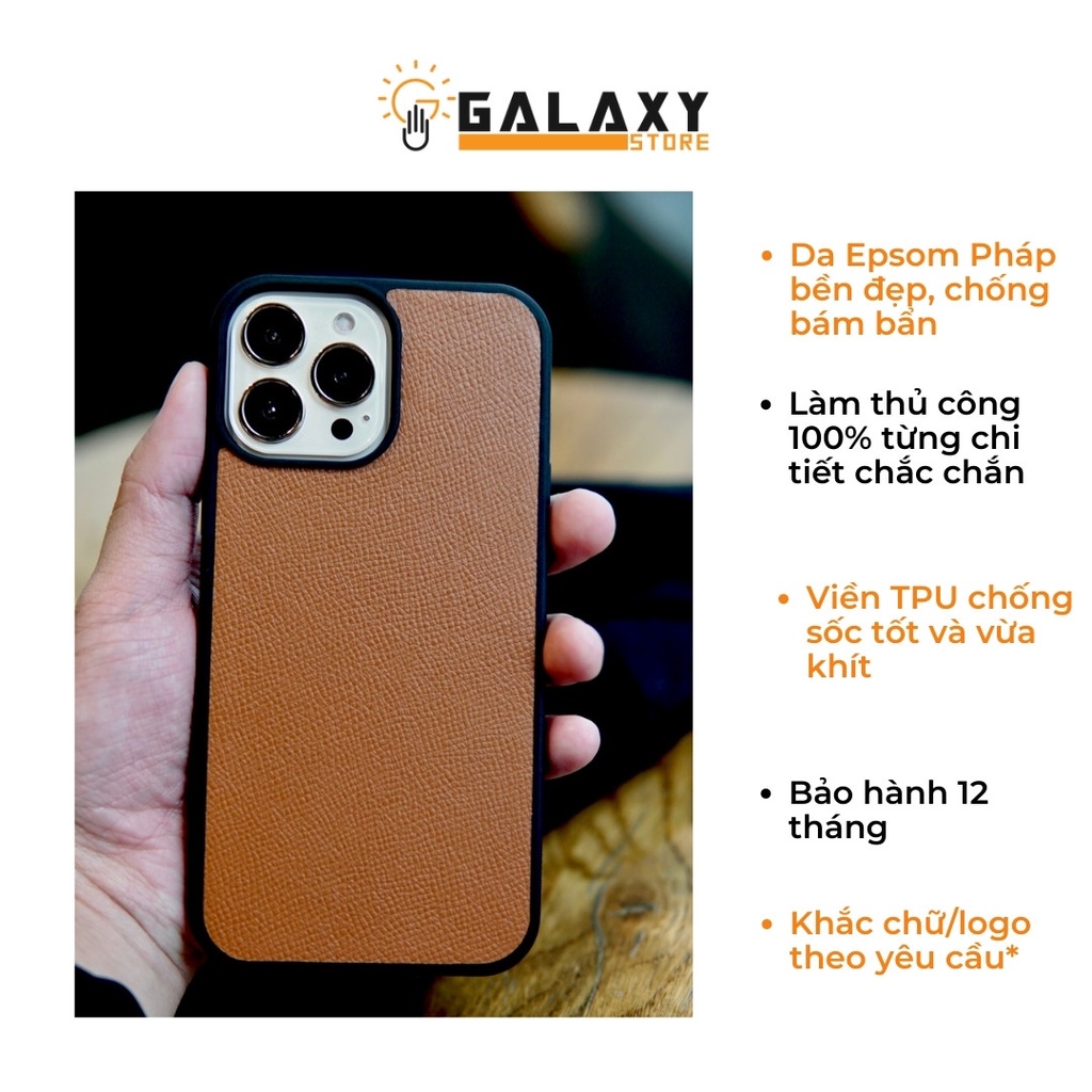 Ốp Da Thủ Công Cao Cấp Galaxy Store GOD11 cho iPhone 14/14Plus/14Pro/14Promax/13/13Pro/13Promax/12/12Pro/12Promax