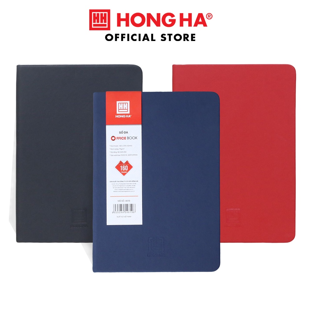 Sổ da A5 Office Book Hồng Hà 160 trang (4619)