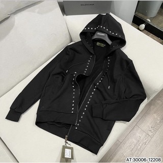 Áo Khoác Đinh Đính Đá Cao Cấp - Áo Khoác Nỉ Fom Dáng Unisex Phối Đồ Cực Đẹp Hot Trend