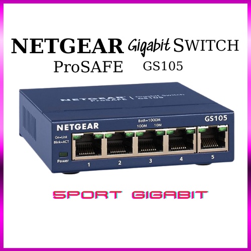 Bộ chia mạng 5 cổng Netgear GS105 5-Port 10/100/1000 Gigabit Switch