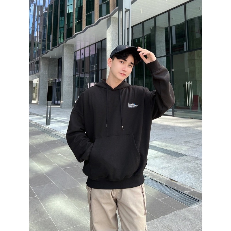 Áo hoddie le.vents chất nỉ bông dày dặn nam nữ