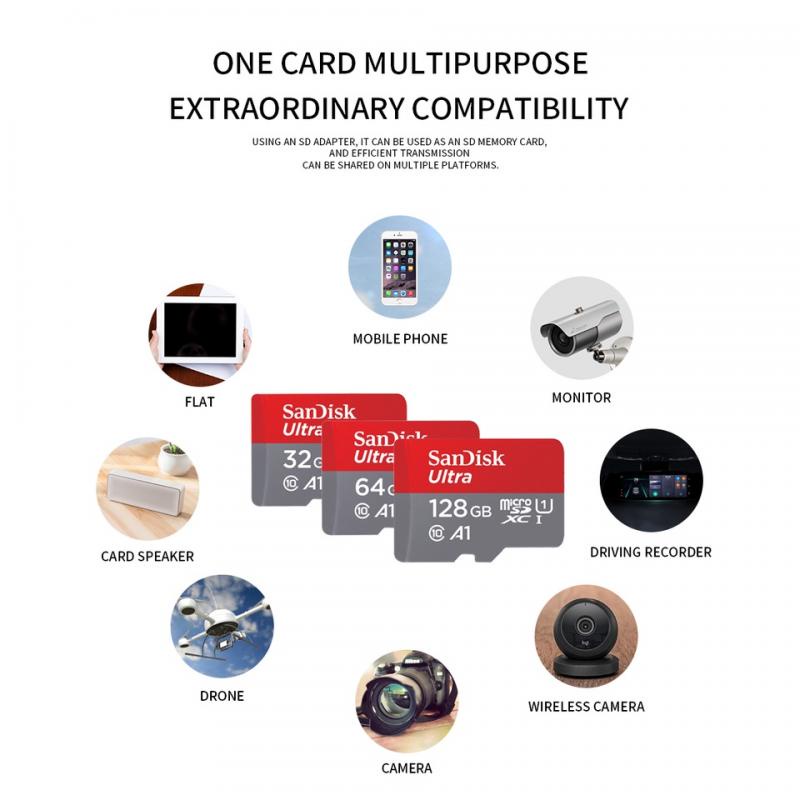 Thẻ Nhớ SanDisk Micro Sd 512GB Ultra A1 32GB / 64GB / 128GB / 256GB Ultra A1