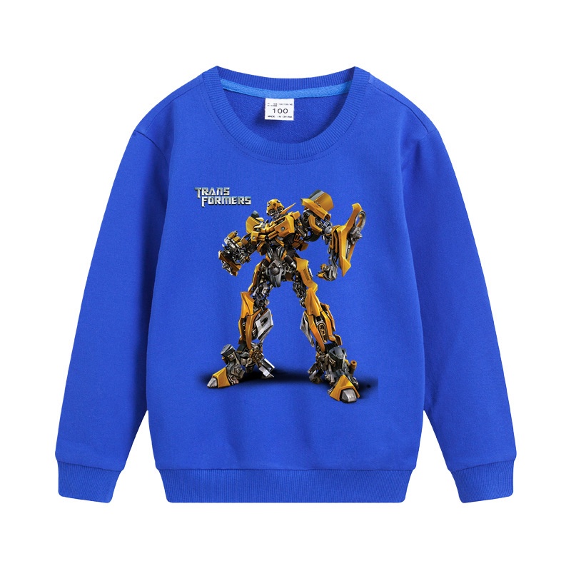 Áo Khoác Cotton In Hình Bumblebee Transformers Thời Trang Mùa Đông Dành Cho Bé Trai